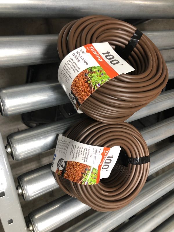 Photo 2 of 2 x DIG B38100 1/4" Vinyl Micro Drip Tubing, 100', Brown
