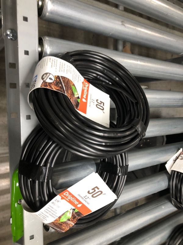 Photo 1 of 2 x DIG SH50 1/4" X 50' .5 GPH Every 12' Black Soaker Hose Drip Line
