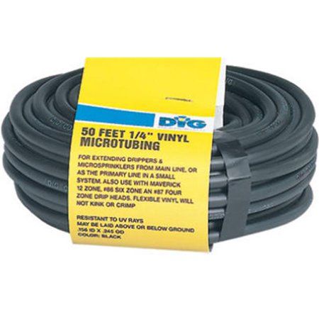 Photo 1 of 4 x Dig B38 0.25 in X 50 Ft. Vinyl Micro Tube, Black
