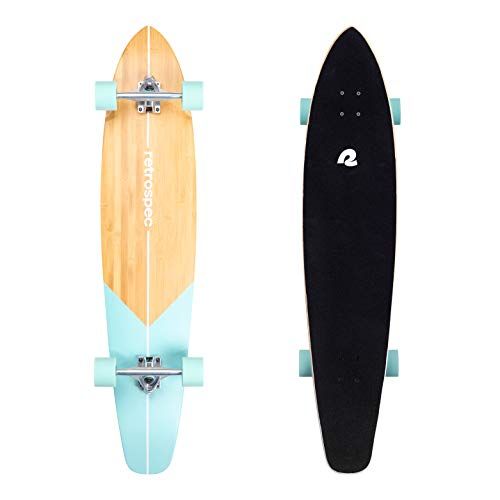 Photo 1 of Retrospec Zed Longboard Skateboard Complete Cruiser | Bamboo & Canadian Maple Wood Cruiser W/Reverse Kingpin Trucks for Commuting, Cruising, Carving &
