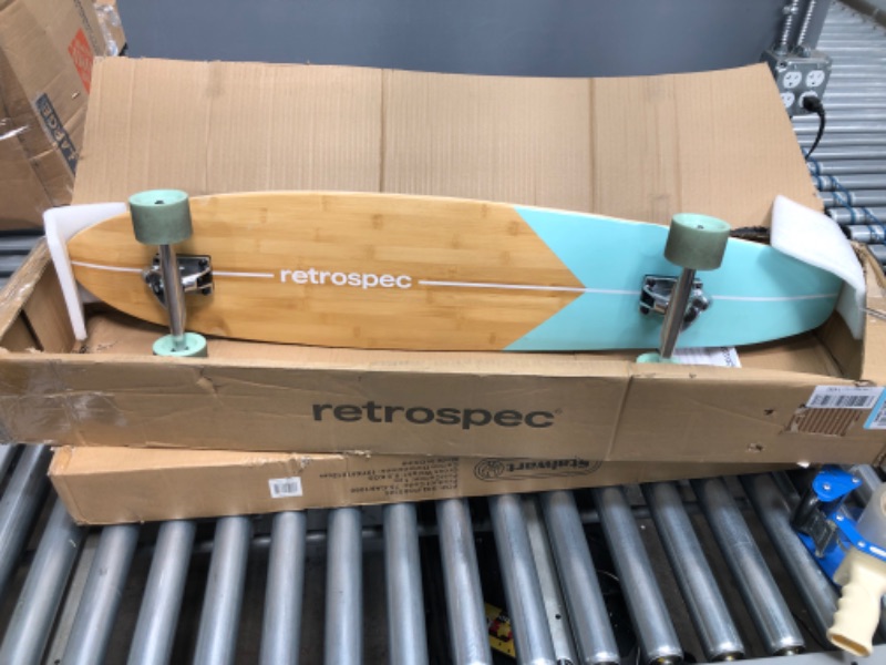 Photo 3 of Retrospec Zed Longboard Skateboard Complete Cruiser | Bamboo & Canadian Maple Wood Cruiser W/Reverse Kingpin Trucks for Commuting, Cruising, Carving &
