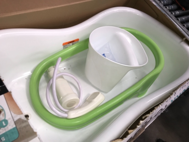 Photo 2 of INCOMPLETE- PARTS ONLY 
Summer Newborn to Toddler Bath Center and Shower (Neutral) - Bathtub Includes Four Stages that Grow with Your Child
