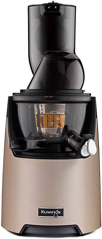 Photo 1 of Kuvings Whole Slow Juicer EVO820CG Higher Nutrients and Vitamins, BPA-Free Components, Easy to Clean, Ultra Efficient 240W, 50RPMs, Includes Smoothie and Blank Strainer-Champagne, Gold
