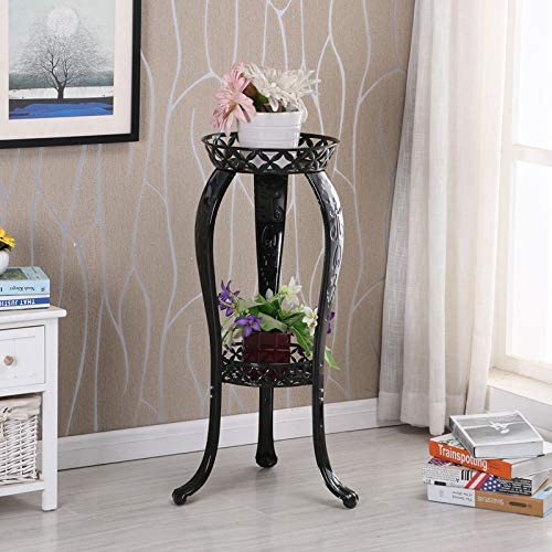 Photo 1 of  Metal Potted Plant Stand, Rustproof Decorative Flower Pot Rack with Indoor Outdoor Iron Art Planter Holders Garden Steel Pots Patio, Lawn