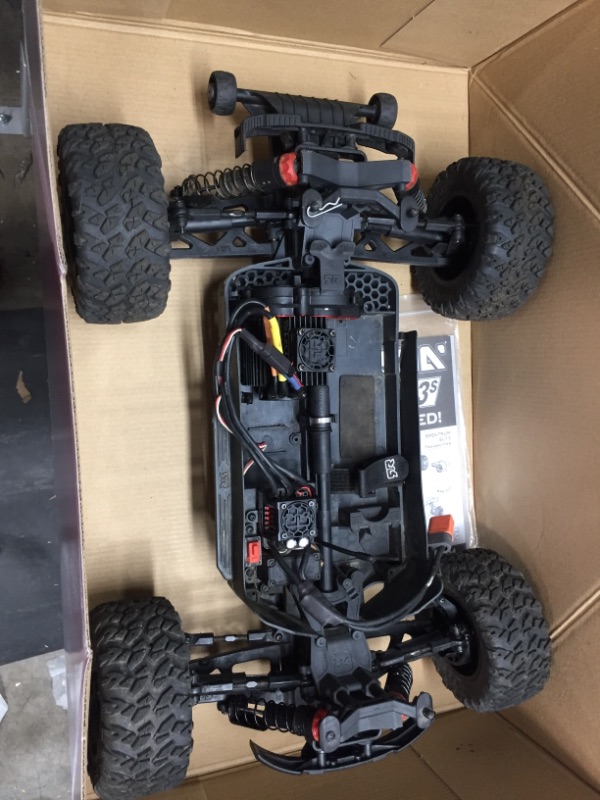 Photo 4 of ***PARTS ONLY*** ARRMA 1/10 Big Rock 4X4 V3 3S BLX Brushless Monster RC Truck RTR (Transmitter and Receiver Included, Batteries and Charger Required), Black, ARA4312V3
