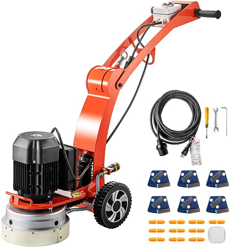 Photo 1 of ***HARDAWRE LOOSE IN BOX*** VEVOR Electric Concrete Floor Grinder 10" Walk-Behind Grinder 1.5HP Concrete Floor Polisher, 34"-46" Adjustable Grinding Machine, 1720RPM 1Phase Surfacing Grinder for Granite/Marble/Concrete/Stones
