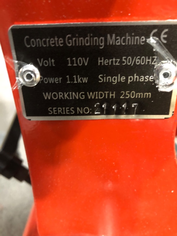 Photo 3 of ***HARDAWRE LOOSE IN BOX*** VEVOR Electric Concrete Floor Grinder 10" Walk-Behind Grinder 1.5HP Concrete Floor Polisher, 34"-46" Adjustable Grinding Machine, 1720RPM 1Phase Surfacing Grinder for Granite/Marble/Concrete/Stones
