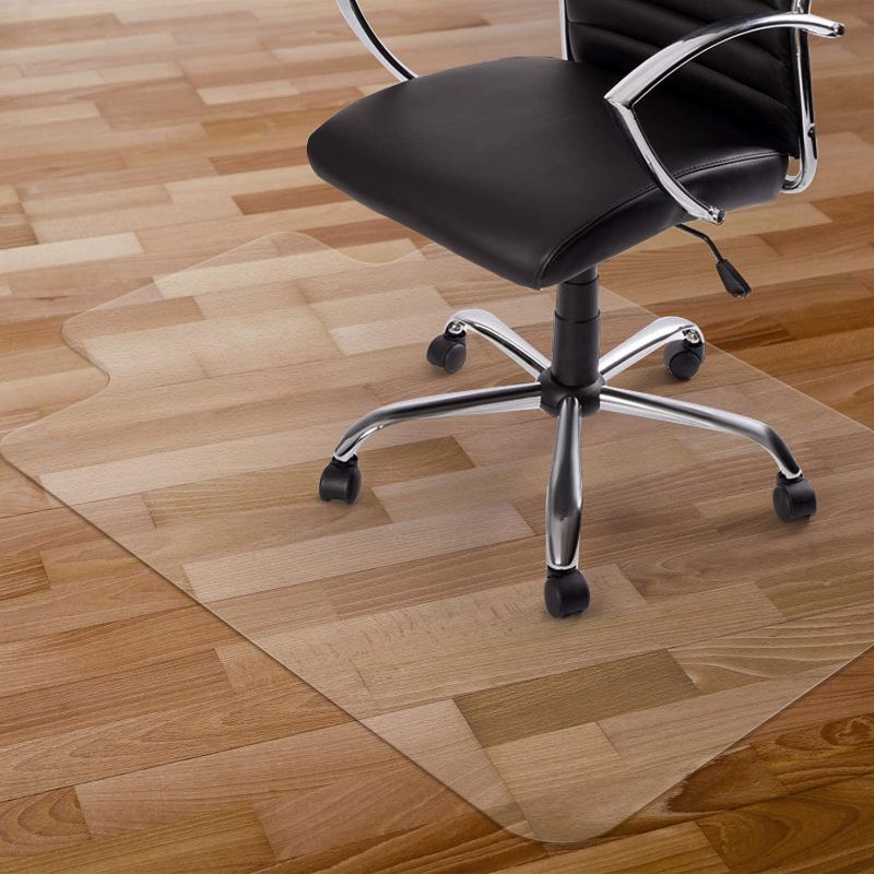 Photo 1 of ***DAMAGE SHOWN IN PICTURE** 37 X 36 INCH CLEAR FLOOR MAT FOR OFFICE CHAIR WITH LIP