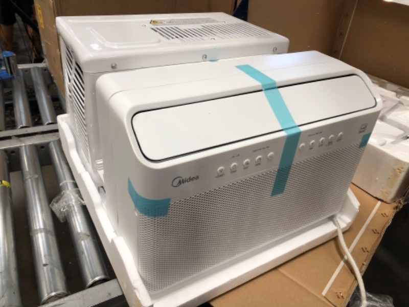 Photo 2 of Midea 8,000 BTU U-Shaped Smart Inverter Window Air Conditioner–Cools Up to 350 Sq. Ft., Ultra Quiet With Open Window Flexibility, Works With Alexa/Google Assistant, 35% Energy Savings, Remote Control 21.97 x 19.17 x 13.46 inches

