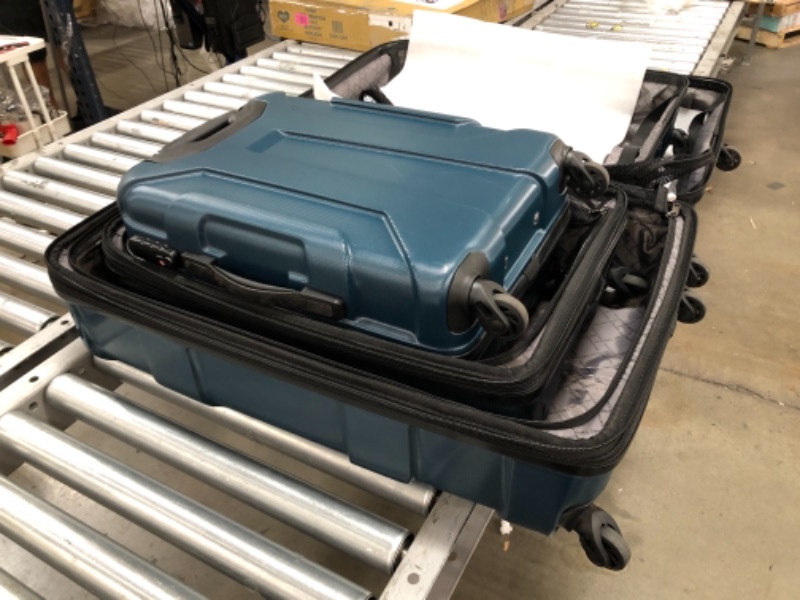 Photo 3 of USED: Samsonite Centric Hardside Expandable Luggage with Spinner Wheels, Teal, 3-Piece Set (20/24/28)
