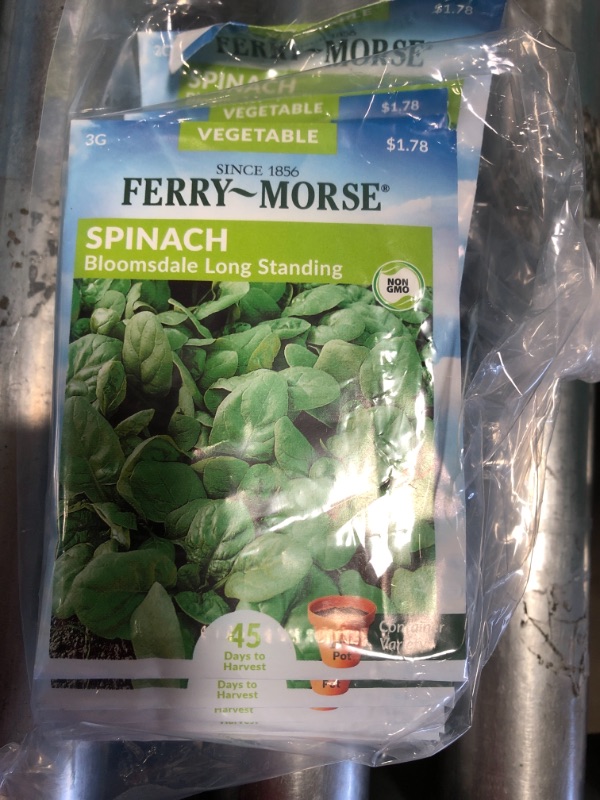 Photo 1 of 14 PACK: 
Ferry-Morse
Spinach Bloomsdale long standing seeds