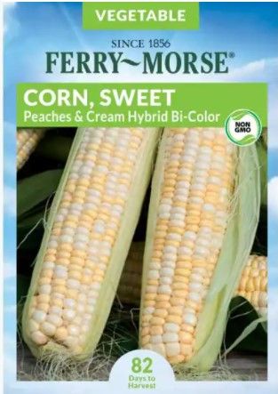 Photo 1 of 16 PACKS: Ferry-Morse
Sweet Corn Peaches and Cream Hybrid Bi-Color Seed