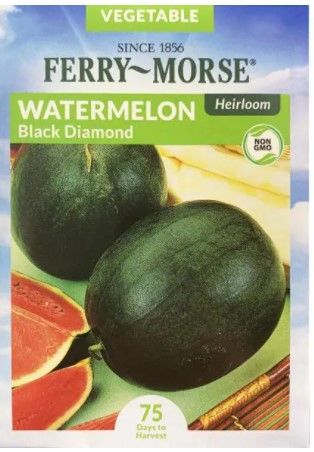 Photo 1 of 10 PACKS: 
Ferry-Morse Watermelon Black Diamond Heirloom Seed
