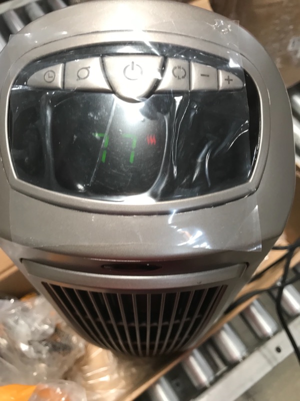 Photo 2 of Lasko 1500W Digital Ceramic Space Heater with Remote, 755320, Silver
