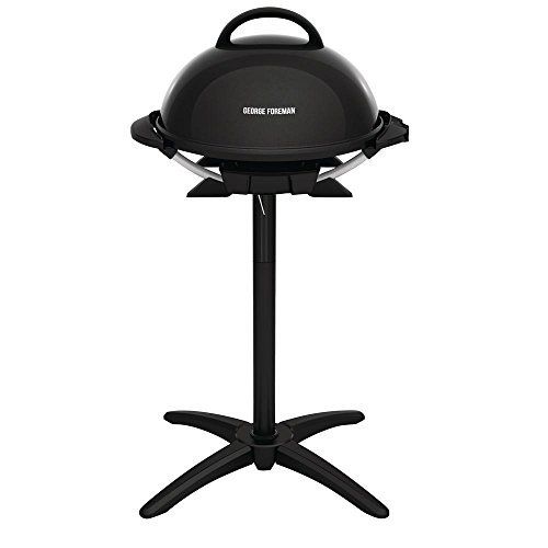 Photo 1 of George Foreman 15-Serving Indoor/Outdoor Electric Grill, Black
