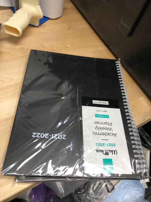 Photo 1 of 2 PK, WallDeca 2021-2022 Academic Planner - Annual Weekly & Monthly Planner, July 2021 - Aug 2022, 8.5" x 11" Full Paper Size, Flexible Cover, Notes Pages, Twin-Wire Binding (USA 8.5x11")