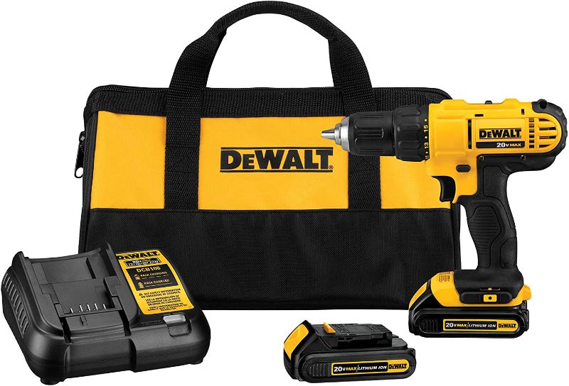 Photo 1 of *INCOMPLETE**
DEWALT 20V Max Cordless Drill / Driver Kit, Compact, 1/2-Inch 
