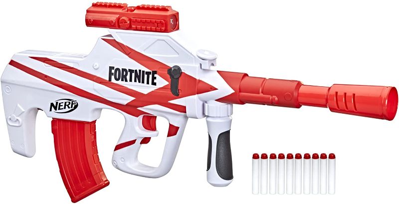 Photo 1 of **INCOMPLETE**
NERF Fortnite B-AR Motorized Dart Blaster -- Fortnite Converge Wrap, Motorized 10-Dart Blasting, 10-Dart Clip, 10 Official Elite Darts
