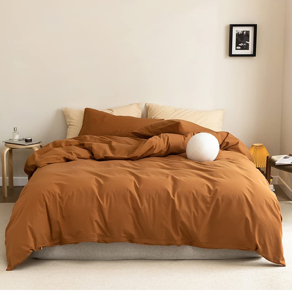 Photo 1 of **INCOMPLETE**
CLOTHKNOW Pumpkin Caramel Comforter Sets Twin Burnt Orange Bedding Comforter Twin Solid Brown Comforter Terracotta Bedding Soft Simple Bedroom Collection 3Pcs Bedding Comforter Sets
