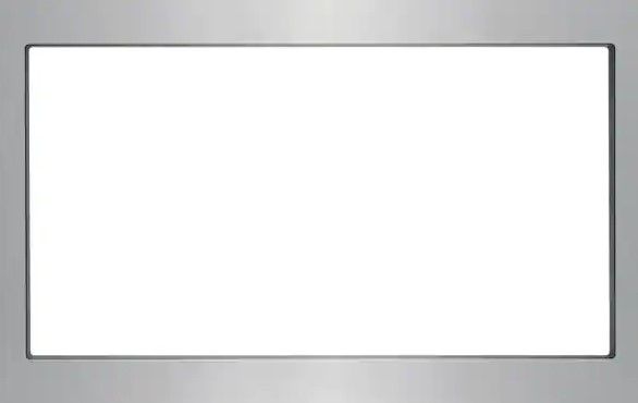 Photo 1 of 27 in. Trim Kit for Built-In Microwave Oven in Stainless Steel
