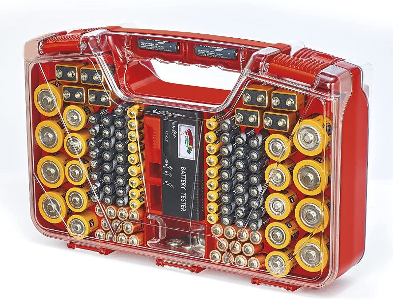 Photo 1 of Ontel Battery Daddy 180 Battery Organizer and Storage Case with Tester, 1 Count, As Seen on TV
