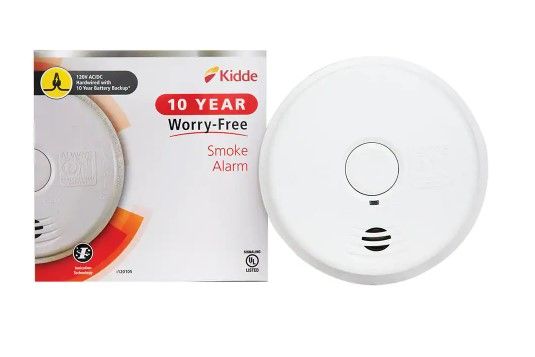 Photo 1 of 10 Year Worry-Free Smoke Detector, Hardwired with 10 Year Battery Backup, Smoke Alarm
