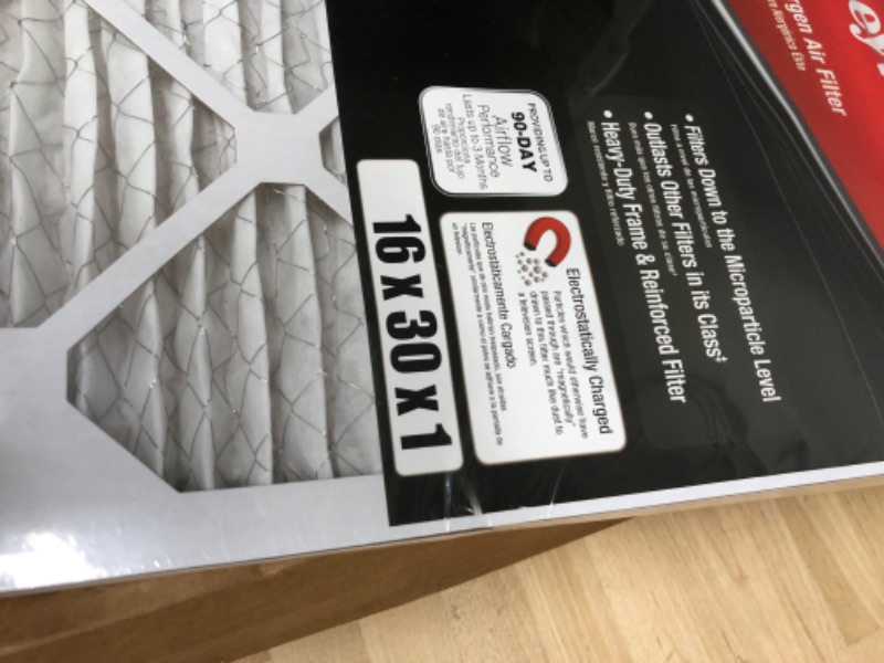 Photo 3 of 16 x 30 x 1 Elite Allergen Pleated MERV 13 - FPR 10 Air Filter
