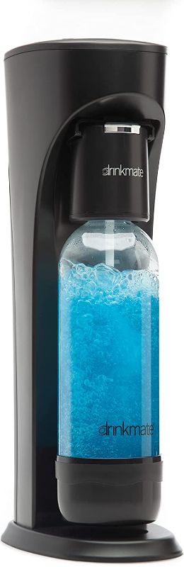 Photo 1 of DrinkMate Sparkling Water and Soda Maker, Carbonates Any Drink, CO2 Cylinder Not Included (Matte Black)
