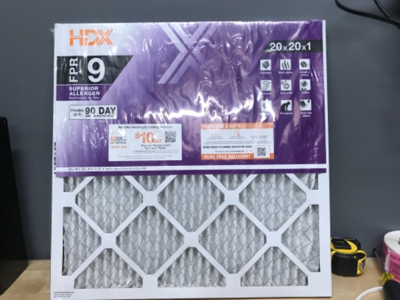 Photo 2 of 20 in. x 20 in. x 1 in. Superior Pleated Air Filter FPR 9
