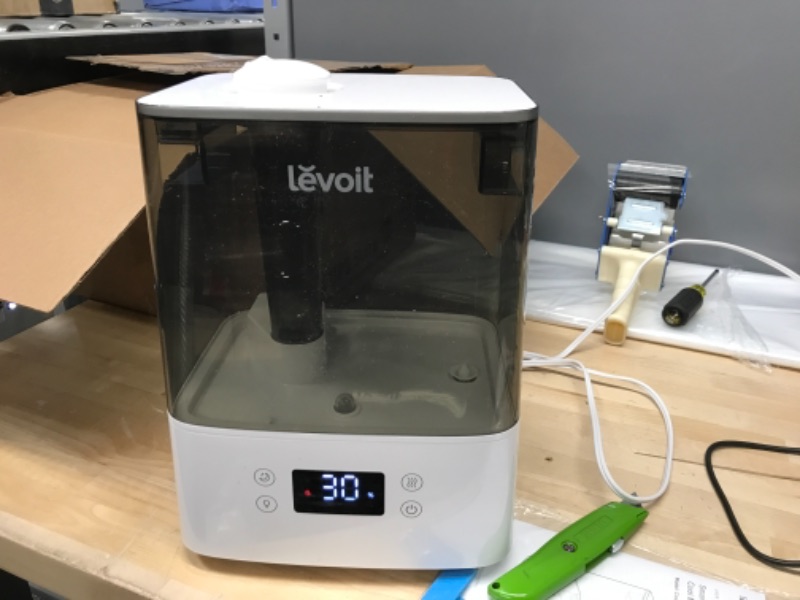 Photo 2 of LEVOIT Humidifiers for Bedroom Large Room Home, Smart Wifi Alexa Control, 6L Top Fill Cool Mist for Baby and Plants, Ultrasonic, Essential Oil Diffuser, Customized Humidity, Night Light, Quiet, Gray
