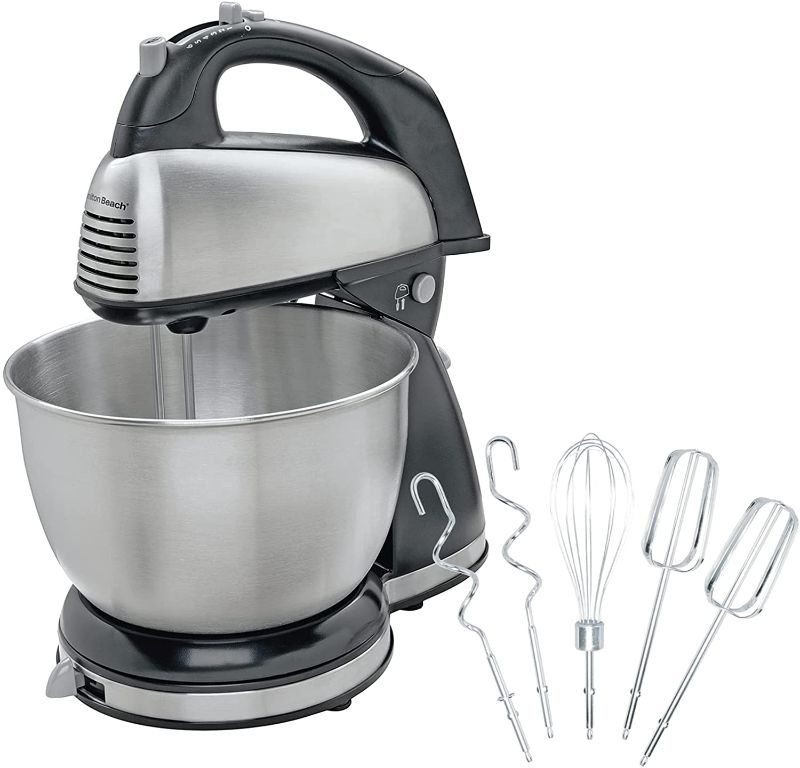 Photo 1 of Hamilton Beach Classic Hand and Stand Mixer, 4 Quarts, 6 Speeds with QuickBurst 64651