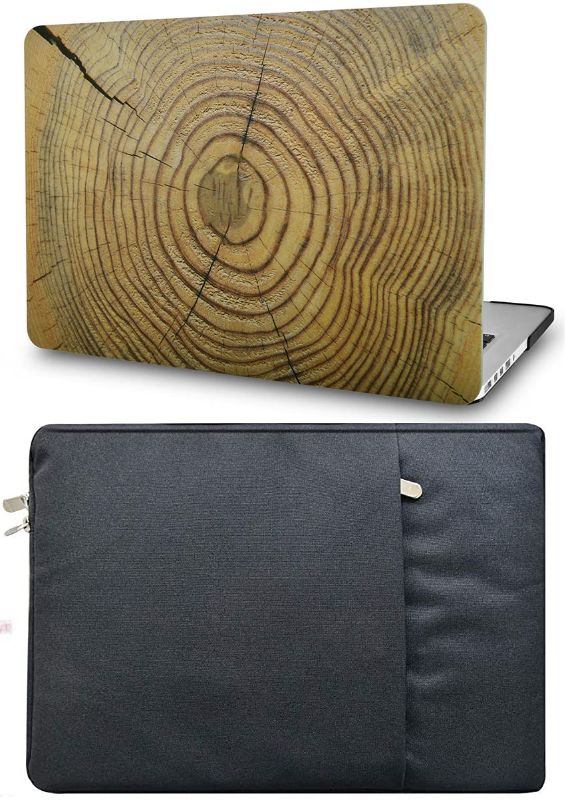 Photo 1 of KECC Compatible with MacBook Air 13 inch Case (2010-2017 Release) A1369/A1466 Plastic Hard Shell + Sleeve (Cracked Wood)
