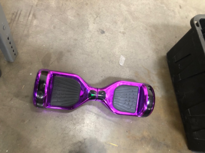 Photo 2 of Bluetooth HoverBoard LED light 6.5" 36V Self Balancing Electric Hoverboard for Kids UL 2272 Certificated Plating Purple
