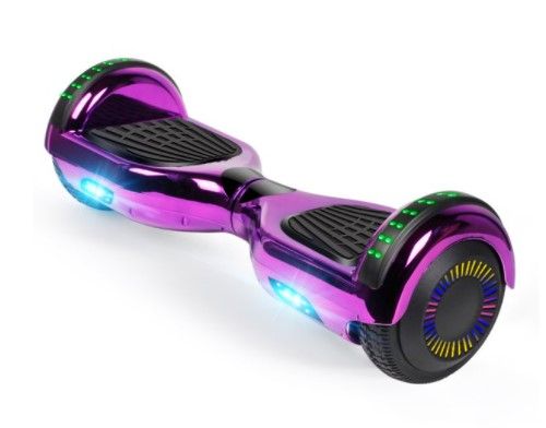 Photo 1 of Bluetooth HoverBoard LED light 6.5" 36V Self Balancing Electric Hoverboard for Kids UL 2272 Certificated Plating Purple
