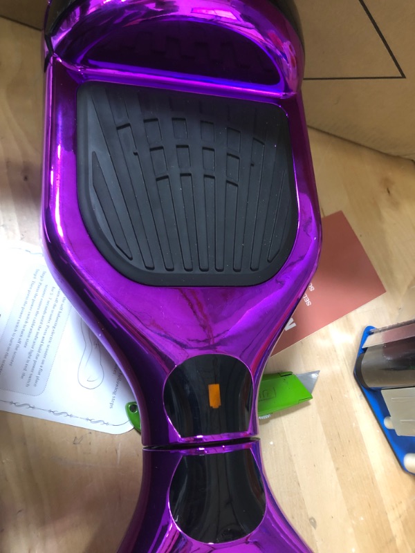 Photo 3 of Bluetooth HoverBoard LED light 6.5" 36V Self Balancing Electric Hoverboard for Kids UL 2272 Certificated Plating Purple
