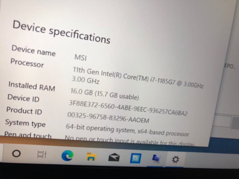 Photo 7 of MSI Prestige 14 Evo Professional Laptop: 14" FHD Ultra-Thin Bezel Display, Intel Core i7-1185G7, Intel Iris Xe, 16GB RAM, 512GB NVMe SSD, Thunderbolt 4, Win10 Home, Intel Evo, Carbon Gray (A11M-220)
