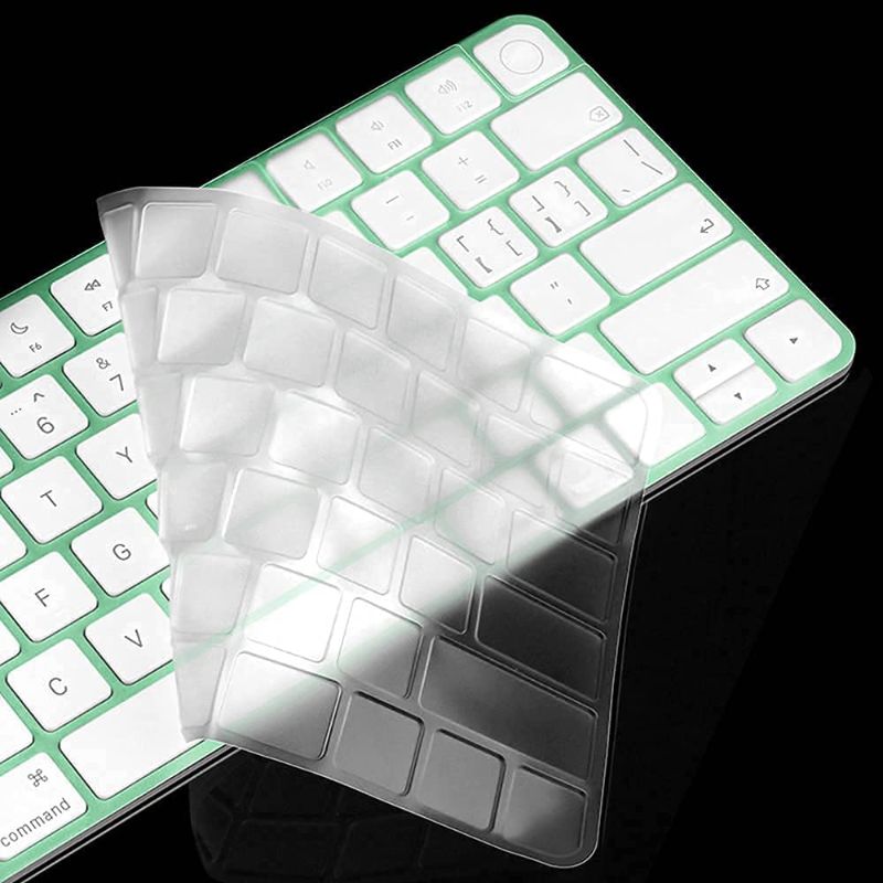 Photo 1 of LEZE Keyboard Cover for 2021 Apple 24" iMac Magic Keyboard with Touch ID A2449 & Magic Keyboard A2450, 24" iMac Magic Keyboard with Touch ID Keyboard Skin Protector - TPU, 4 pk
