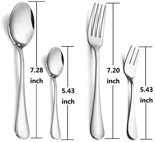 Photo 1 of 12-Piece Set Silver Plated Stainless Steel Dinner Forks, 6 Pcs Spoons and 6 Pcs Forks (2 sizes) and 3 Cutlery Storage Box, Mirror Finish & Dishwasher Safe (2 pks)
