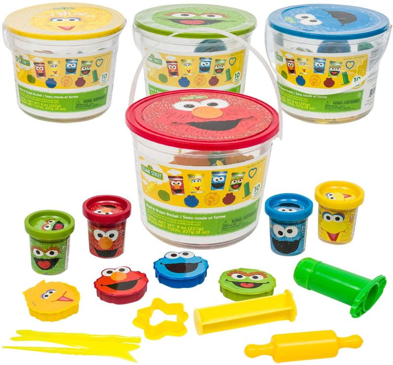 Photo 1 of 14 Piece Sesame Street Dough Bucket Set, 2 Buckets