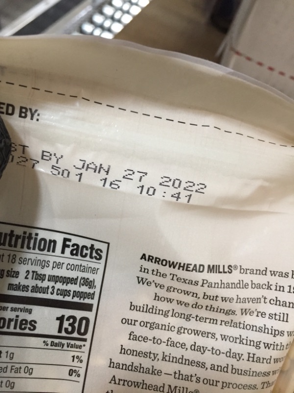 Photo 1 of *EXPIRED Jan 2022*
Arrowhead Mills Organic Yellow Popcorn - 28 oz, 6 pk