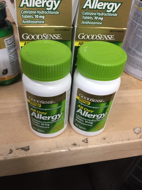 Photo 2 of *EXPIRES Feb 2023*
GoodSense All Day Allergy, Cetirizine Hydrochloride Tablets, 10 mg, Antihistamine, 365 Count, 2 pk
