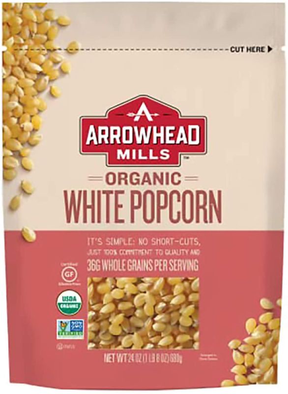 Photo 1 of *EXPIRED Jan 2022*
Arrowhead Mills 24 Bag of Organic Kernels, White Popcorn, 144 Oz (Pack of 6)
