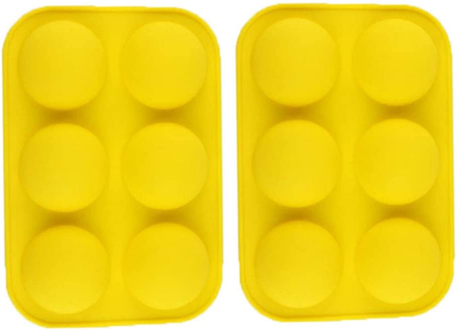 Photo 1 of 6 Holes Silicone Mold for Chocolate, Baking Mold for Making Hot Chocolate Bomb,Cake, Jelly, Pudding, Non Stick Round Shape Half Sphere Mold, BPA Free Cupcake Baking Pan - 4 Pack
