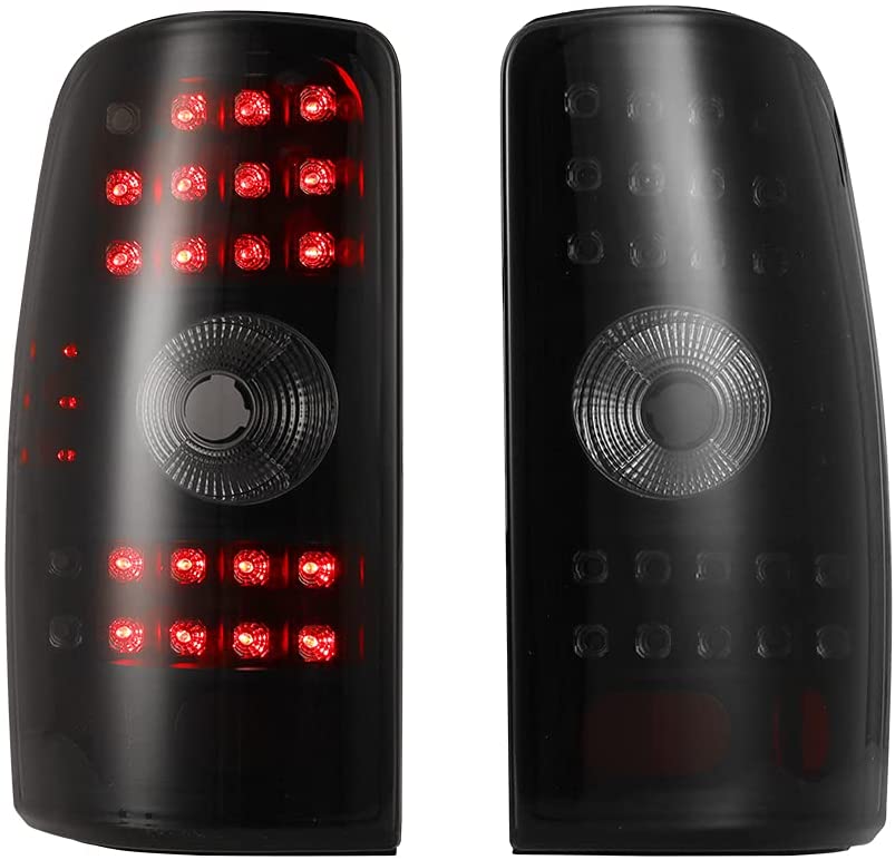 Photo 1 of Led Tail Lights for 2000-2006 Chevy Suburban, 2000-2006 Chevy Tahoe, ROXX Taillights Assembly Pair for 2000-2006 GMC Yukon, Rear Lights ***BROKEN WIRES*** Replacements Driver & Passenger Side (Smoked)
