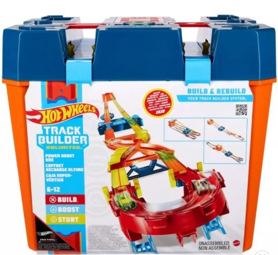 Photo 1 of **INCOMPLETE**
Hot Wheels Track Builder Unlimited Power Boost Box Trackset

