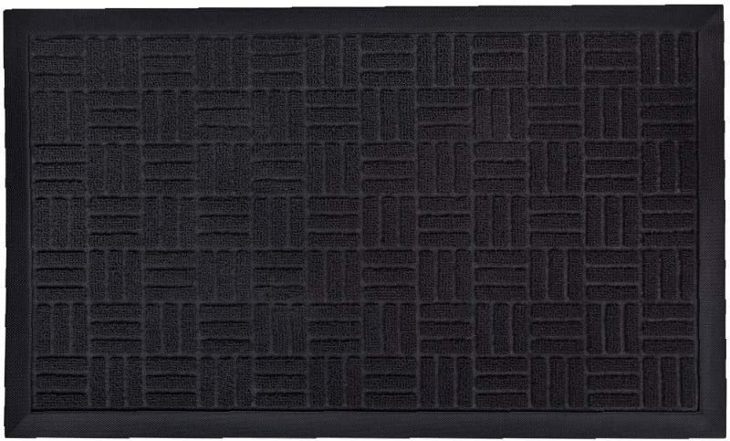 Photo 1 of **SLIGHTLY DIFFERENT FROM STOCK PHOTO**DAMAGED**
Durable Natural Rubber Door Mat, Waterproof, 23x35, Low Profile, Heavy Duty Welcome Doormat for Indoor and Outdoor, Easy Clean, Rug Mats for Entry, Patio, Busy Areas, Black Maze
