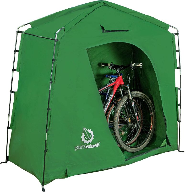 Photo 1 of **INCOMPLETE**
YardStash Bike Storage Tent IV - Outdoor, Portable Shed Cover for Bikes, Lawn Mower & Garden Tools - Waterproof, Heavy-Duty Tarp to Protect from Rain, Wind and Snow?
