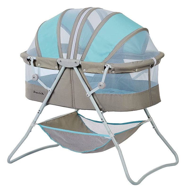 Photo 1 of Dream On Me Karley Bassinet in Blue/Grey
