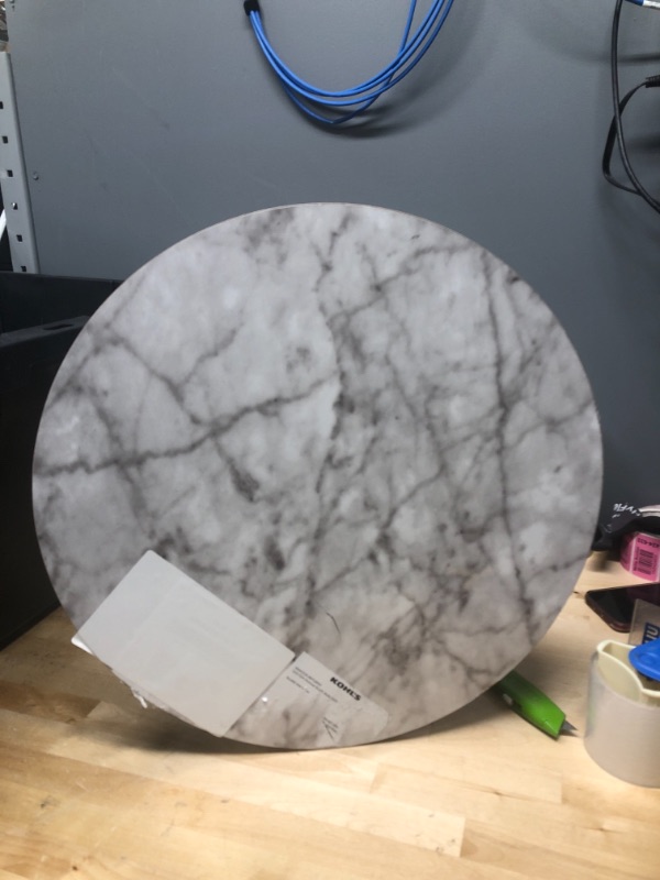 Photo 3 of **PARTS ONLY** INCOMPLETE
KOHLS White Marble Round Side Table, Small End Table for Living Room, Night Stand for Small Spaces, 18'' 
