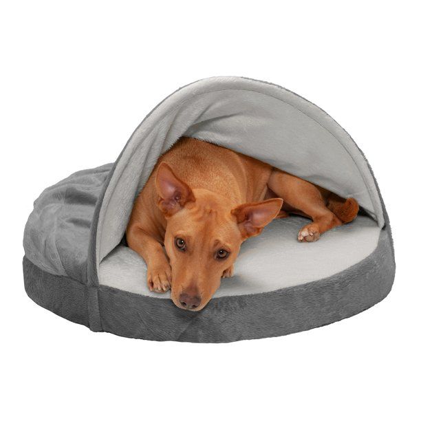 Photo 1 of **DIFFERENT FROM STOCK PHOTO**
FurHaven | Memory Foam Microvelvet Snuggery Burrow Pet Bed for Dogs & Cats
